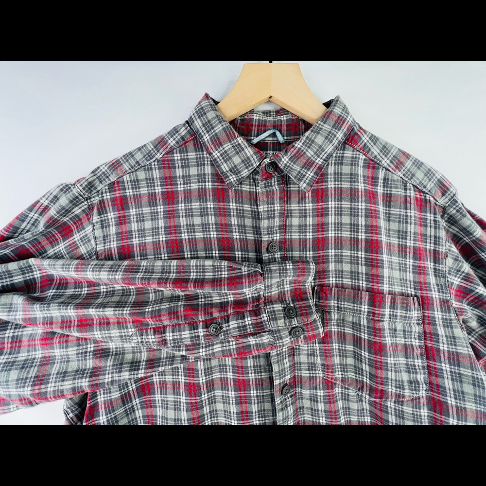 COLUMBIA MENS SZ M OMNI WICK ADVANCED EVAPORATION LONG SLEEVE FLANNEL SHIRT